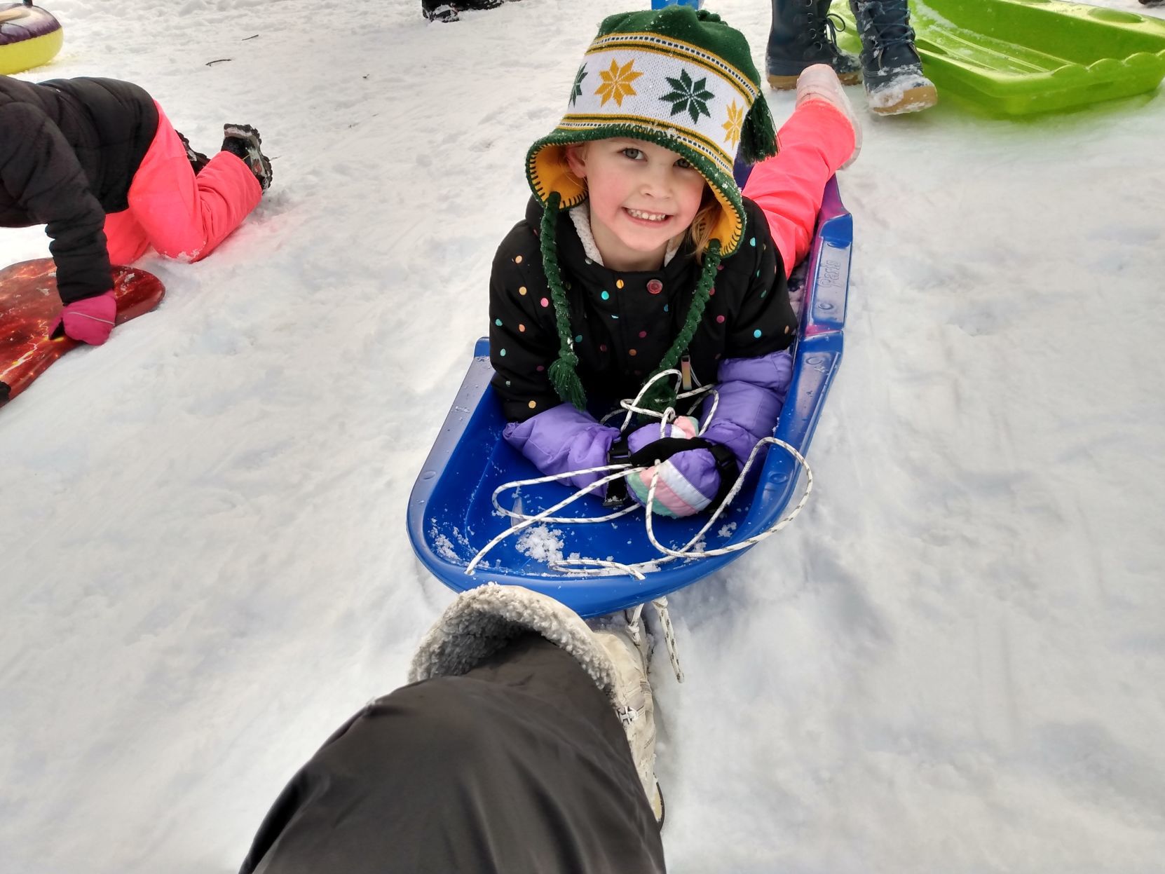 Sledding at WE Valley hill